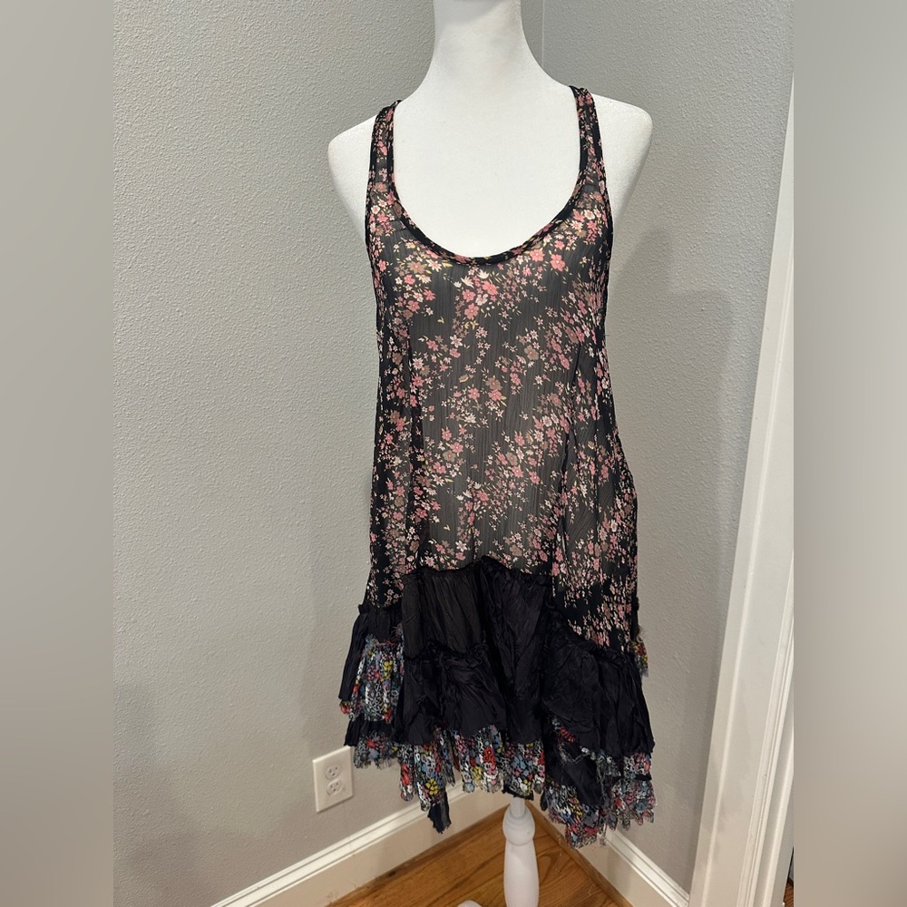 Free People Floral Ruffle Dress